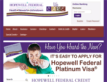 Tablet Screenshot of hopewellfcu.org